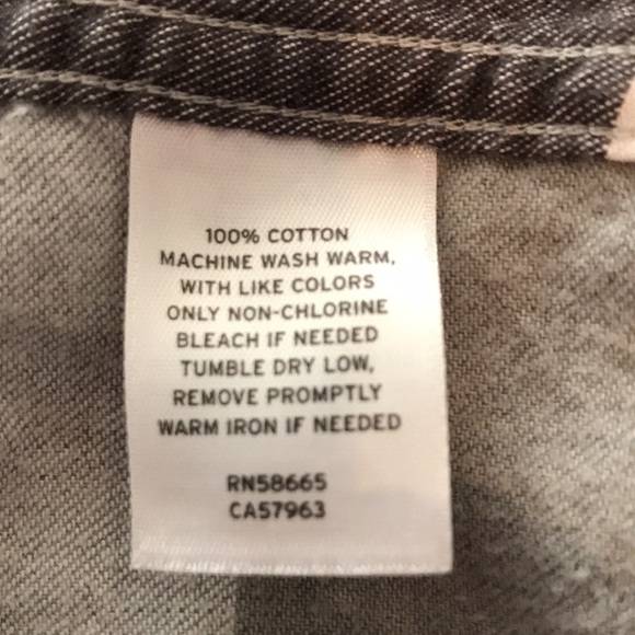 Nordstrom gray & white cotton checkered long sleeves button up shirt trim fit L - Picture 11 of 12